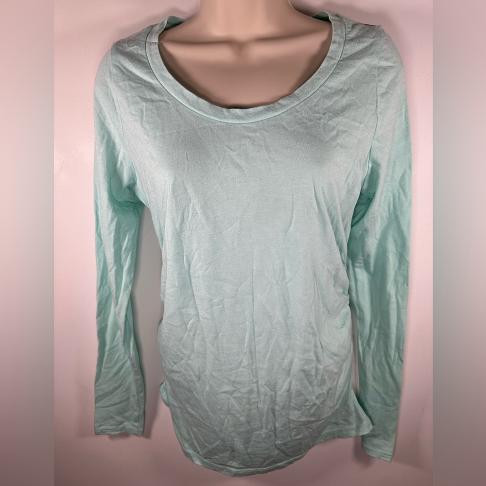 Liz Lange maternity long sleeve scoop neck shirt size medium
